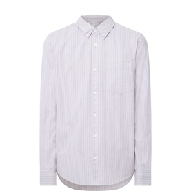 Monogram Logo Striped Oxford Shirt