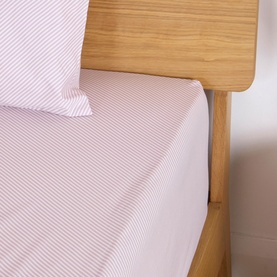 Maeve Striped Fitted Sheet Lilac