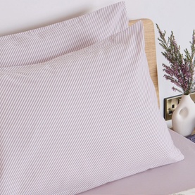 Maeve Striped Standard Pillowcase Pair Lilac