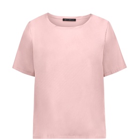Betty Barclay Pale Mauve short-sleeve relaxed-fit top with round neckline, lightweight fabric