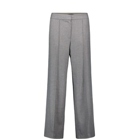 Betty Barclay wide-leg trousers in December Sky grey with front seam detail and elasticated waistband