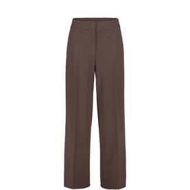Betty Barclay Light Maroon wide-leg tailored trousers with belt loops and pressed centre crease