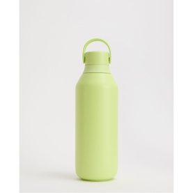 Chillys Water Bottle in Limelite, lime green matte finish with matching loop-handle lid, slim insulated design.