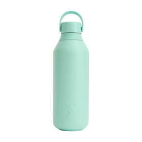 Chillys Water Bottle in Opal, mint green matte finish with matching lid and carry loop