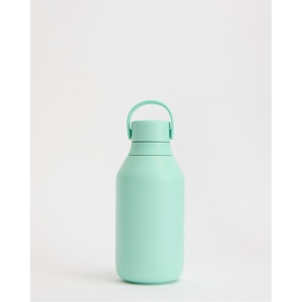 Chillys Water Bottle in Opal, mint green insulated bottle with matching loop-handle lid