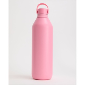 Chillys Water Bottle in Lotus pink matte finish with loop handle lid, tall slim silhouette