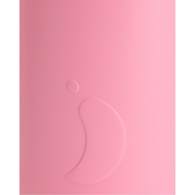 Chillys Water Bottle in Lotus pink, smooth matte finish with embossed logo detail, close-up side view.