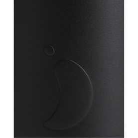 Chillys Water Bottle in Onyx black with embossed logo detail, matte finish close-up