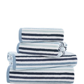 Linear Stripe Towel Blue