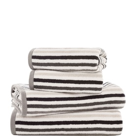 Linear Stripe Towel Chrome