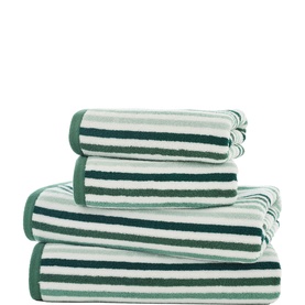 Linear Stripe Towel Green