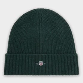 Shield Logo Ribbed Beanie Hat