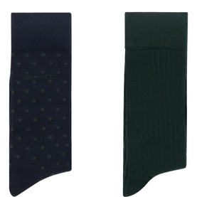 Two-Pack Logo Dotted & Solid Socks