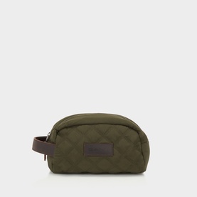 Logo Patch Quilted Wash Bag