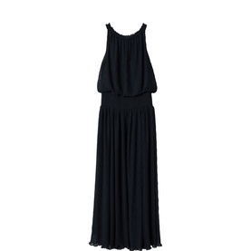 Pliss&eacute; Smocked Dress