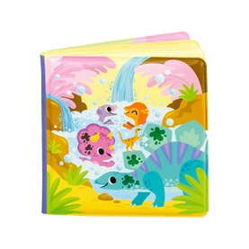 Tiger Tribe multi-coloured children's book featuring illustrated baby dinosaurs playing in a waterfall scene