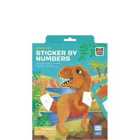 Sticker By Numbers Dinosaurs Travel Activity Set