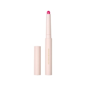 Victoria Beckham Beauty blush stick in Fiore, pink-red shade, slim twist-up pencil format with blush pink cap shown separately