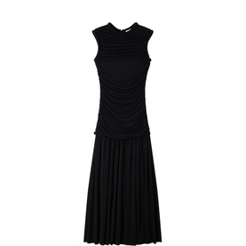 Draped Flared Dress