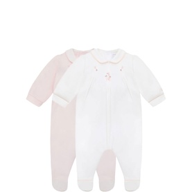 Lara Twin Floral Babygrow Two-Piece Set