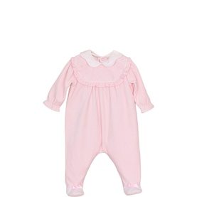 Maddy Velour Frill Trim Babygrow