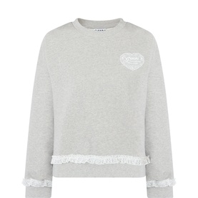 Isoli Logo Lace-Trim Sweatshirt