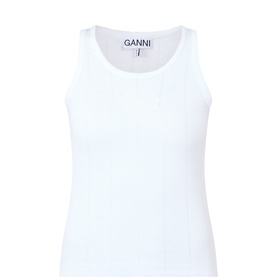 Pointelle Rib-Knit Tank Top
