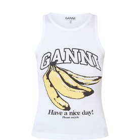 Banana Logo Ribbed Tank Top
