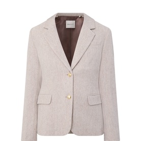 Herringbone Slim-Fit Single-Breasted Blazer