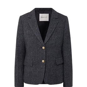 Herringbone Slim-Fit Single-Breasted Blazer