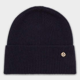 Logo Rib-Knit Beanie Hat