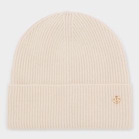 Logo Rib-Knit Beanie Hat