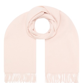 Gant Refined Pink wool scarf with fringe ends, neatly rolled to display full length and soft texture.