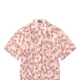 Heart Puff-Sleeve Shirt