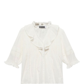 Ruffle Trim Blouse