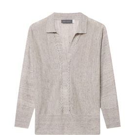 Open Collar Trim Top