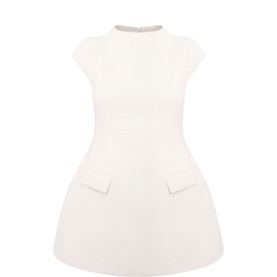 Tweed Flap Pocket Mini Dress