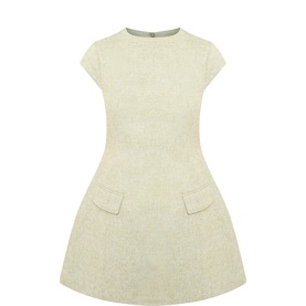 Tweed Flap Pocket Mini Dress