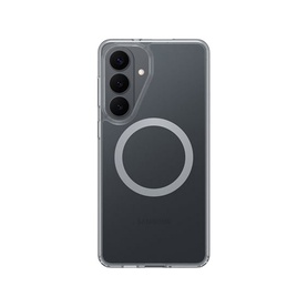 Otterbox clear phone case with circular MagSafe ring detail, transparent back showing triple camera cutout