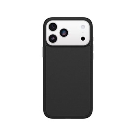 Otterbox black iPhone case with dual camera cutout, soft-touch matte finish and raised edges for screen protection
