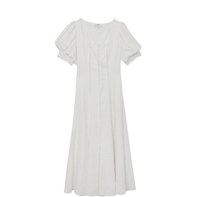 Riva Linen Embroidered Dress