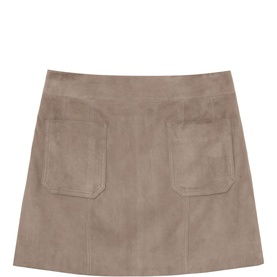 Vida Suede Patch Pocket Mini Skirt