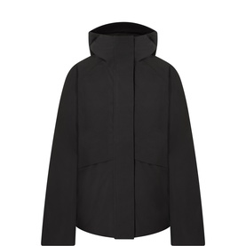Selected Femme black hooded jacket with zip fastening, side pockets, and relaxed fit. 100% polyester.