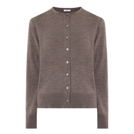 Selected Femme knit cardigan in Delicioso, crew neck, long sleeves, button-front fastening in 100% wool