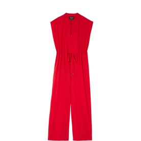 Drawstring Zip Jumpsuit