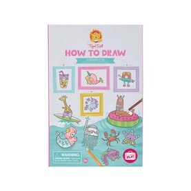 Tiger Tribe How to Draw set, multi-coloured packaging featuring illustrated animals and sea creatures, step-by-step drawing activity kit