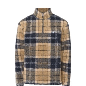 Shield Logo Tartan Fleece Half-Zip Sweatshirt