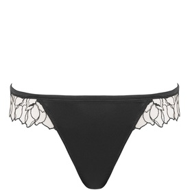 Fern Floral Trim Satin Briefs