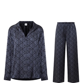 Monogram Logo Satin Pyjama Set