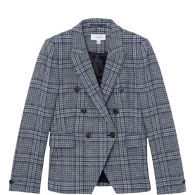 Larissa Double-Breasted Check Blazer